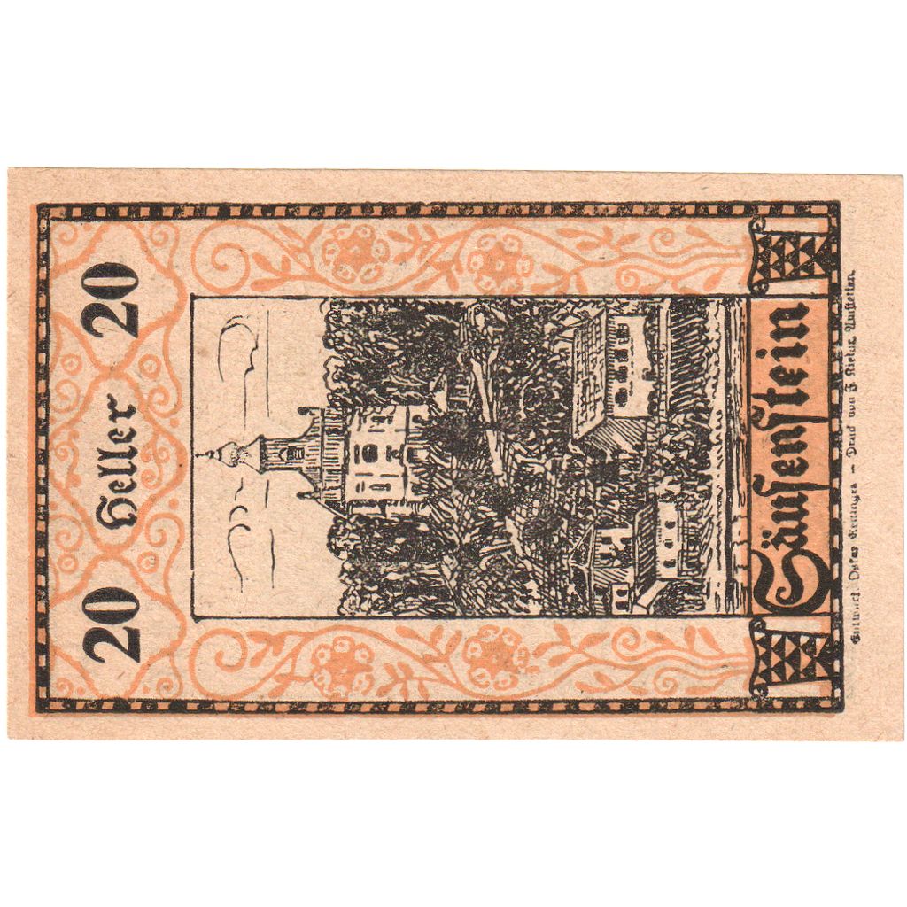 Austria, Säusenstein, 20 Heller, 1920-12-30, UNC(63)