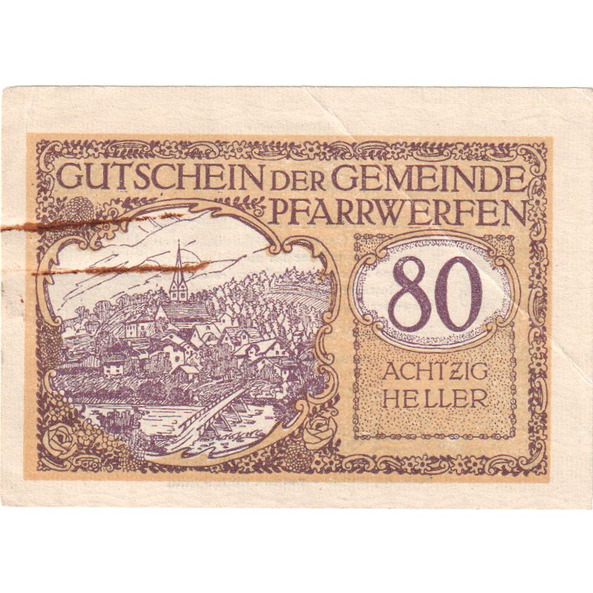 Austria, Pfarrwerfen, 80 Heller, 1920-12-31, MBC