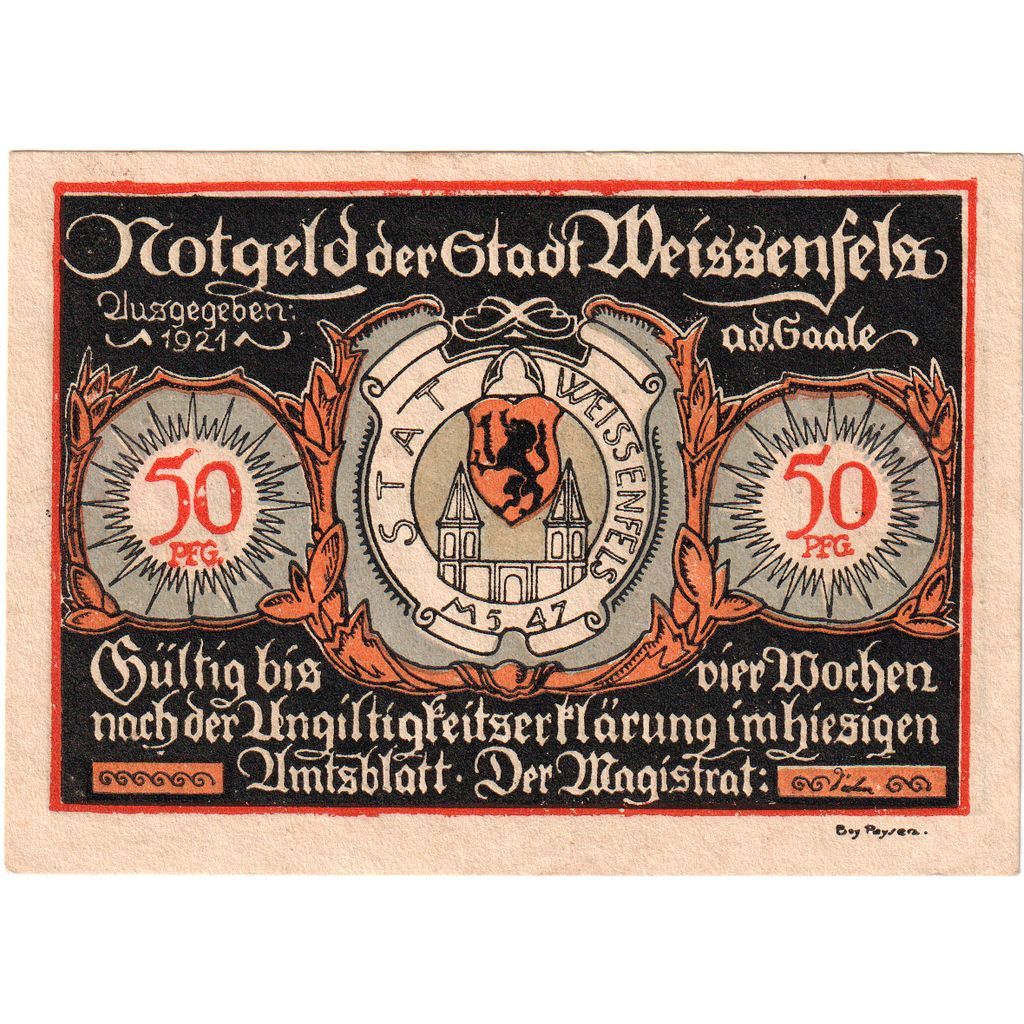 Germany, Weissenfels, 50 Pfennig, AU(55-58)
