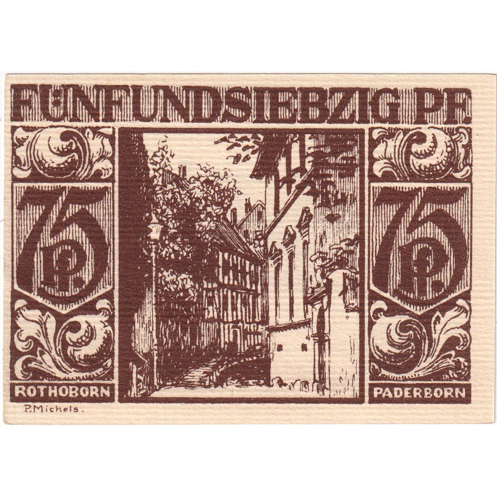 Germania, Paderborn, 75 Pfennig, 1921-11-10, SPL