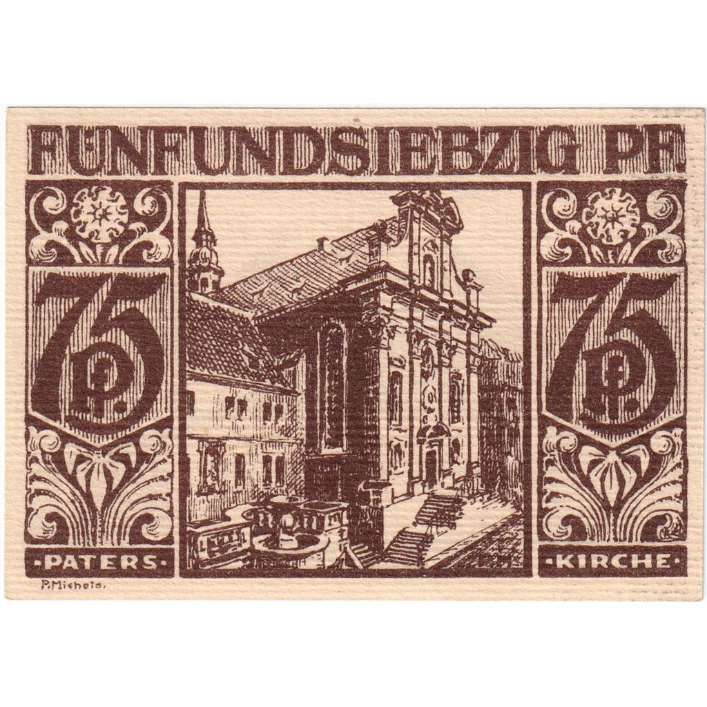 Alemania, Paderborn, 75 Pfennig, 1921-11-10, SC