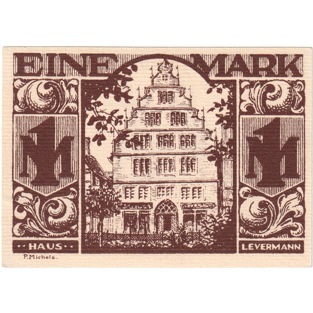 Alemania, Paderborn, 1 Mark, 1921-11-10, SC