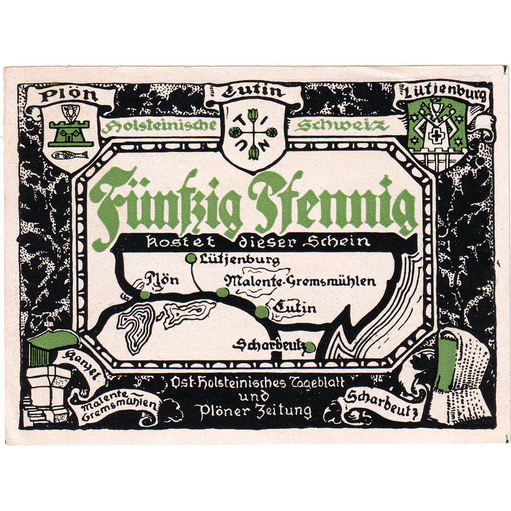 Germany, Plön, 50 Pfennig, UNC(63)