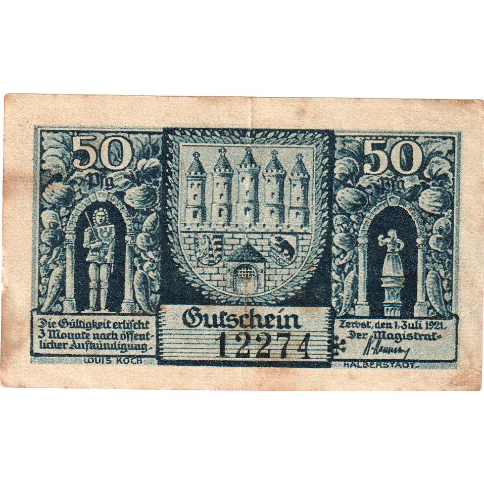 Germany, Zerbst, 50 Pfennig, 1921-07-01, VF(20-25)