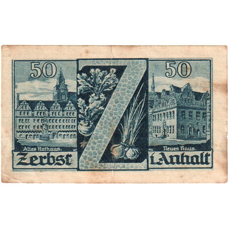 Germany, Zerbst, 50 Pfennig, 1921-07-01, VF(20-25)