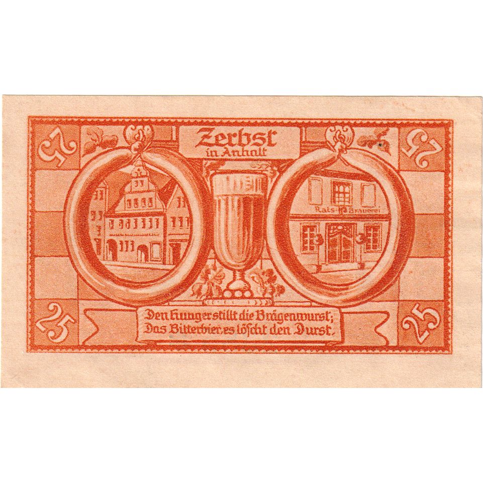 Germany, Zerbst, 25 Pfennig, 1921-07-01, UNC(63)