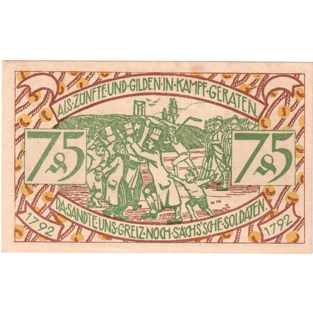 Allemagne, Zeulenroda, 75 Pfennig, 1921-12-31, SUP