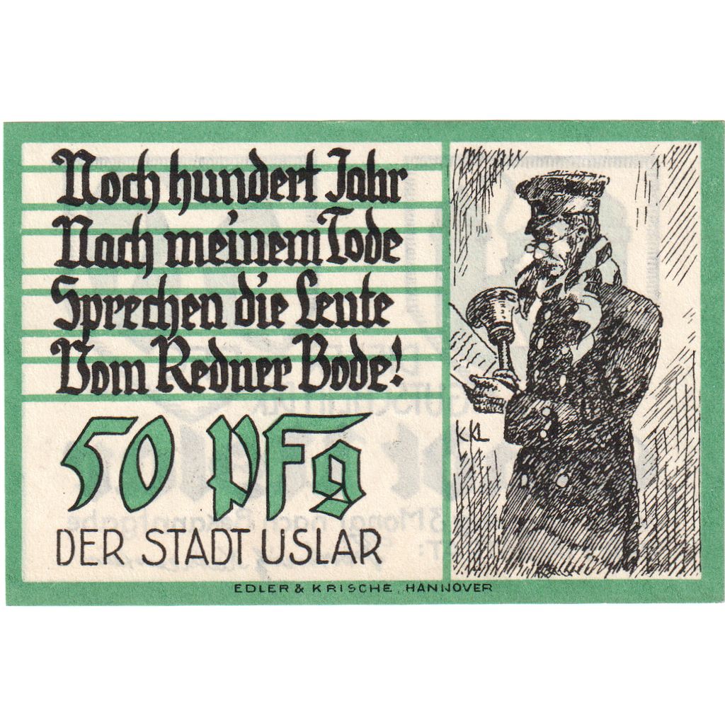 Deutschland, Uslar, 50 Pfennig, UNZ-