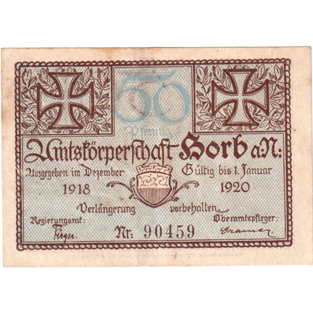 Germany, Horb, 50 Pfennig, EF(40-45)