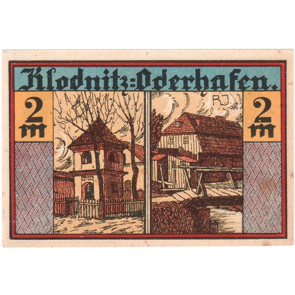 Alemanha, Klodnitz Oderhafen, 2 Mark, 1921-07-01, UNC(63)