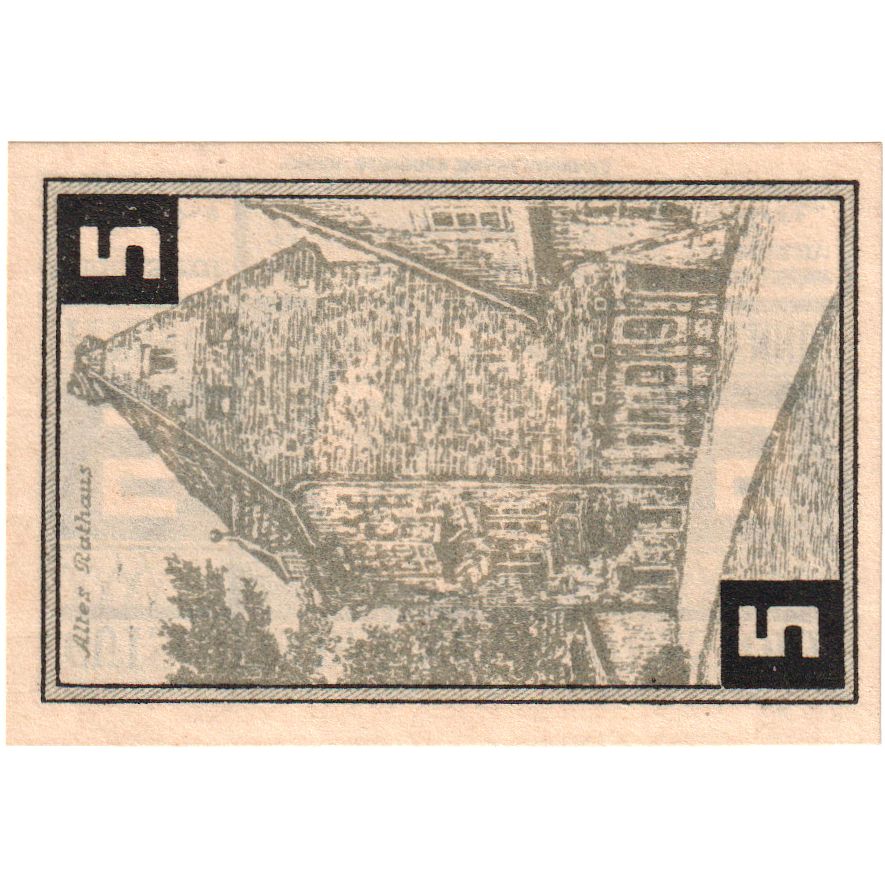 Niemcy, Wunstorf, 5 Pfennig, 1922-12-31, UNC(63)