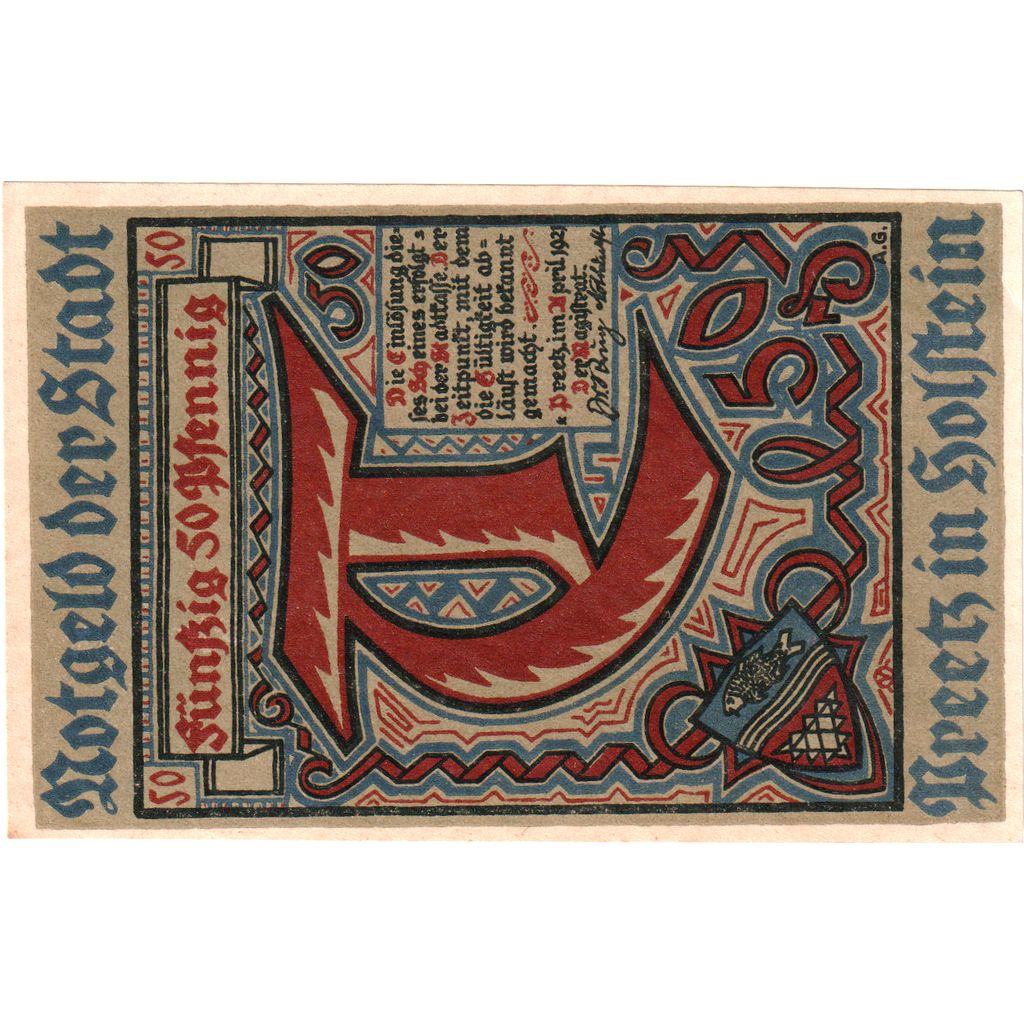 Alemania, Preetz, 50 Pfennig, SC