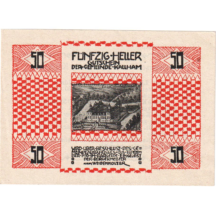 Austria, Kallham, 50 Heller, 1920-09-15, SC