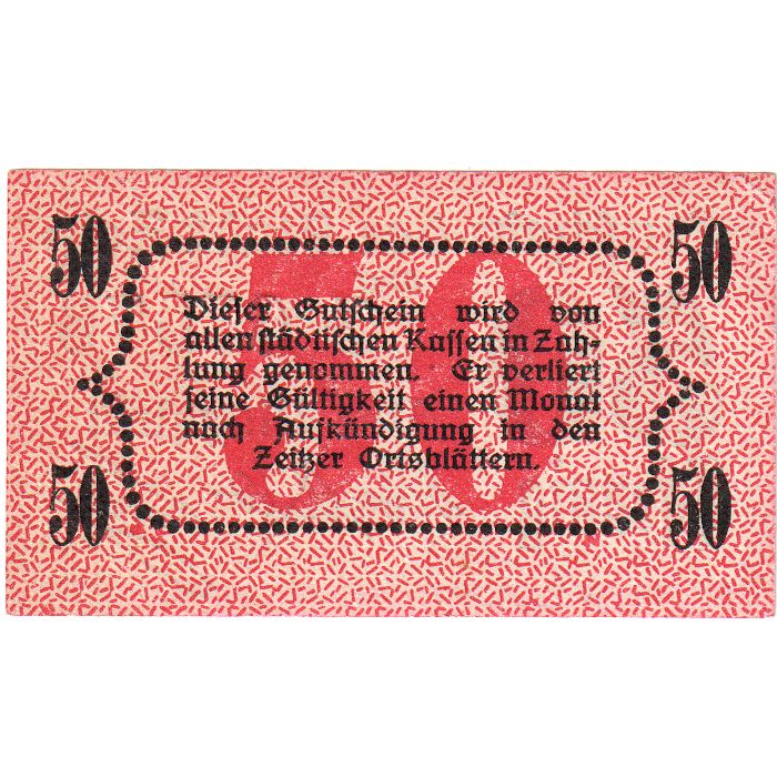 Deutschland, Zeitz, 50 Pfennig, UNZ-