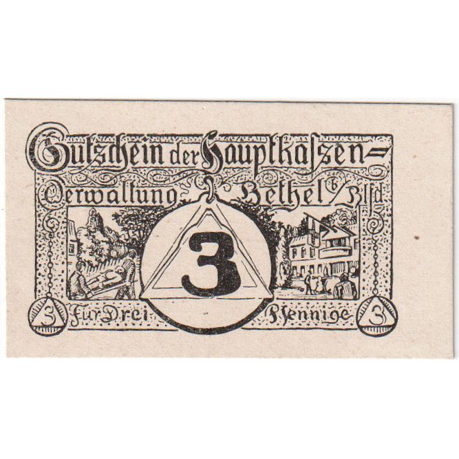 Deutschland, Rethel, 3 Pfennig, UNZ-
