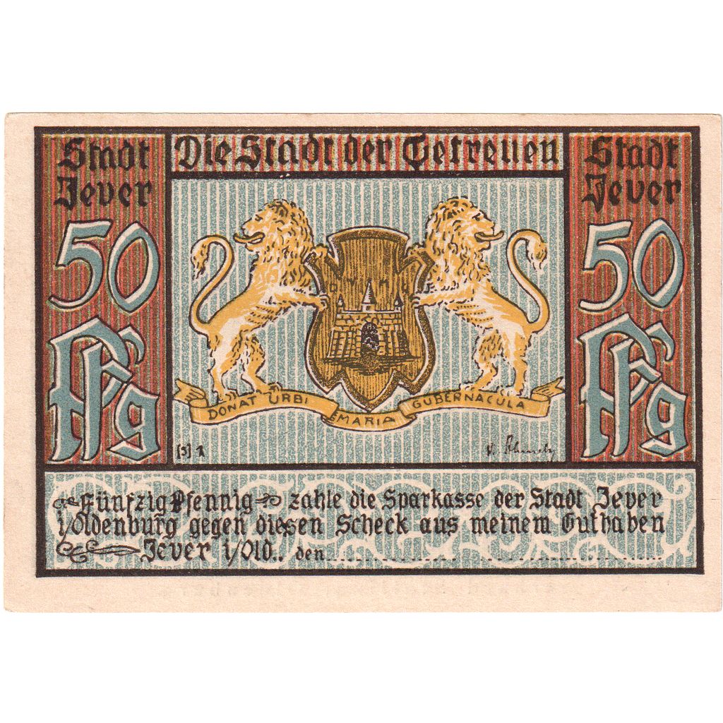 Deutschland, Jever, 50 Pfennig, UNZ-