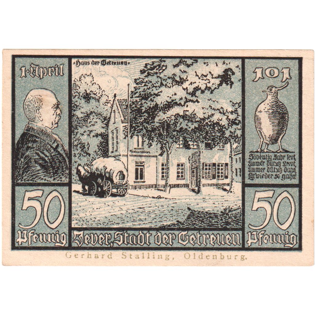 Deutschland, Jever, 50 Pfennig, UNZ-