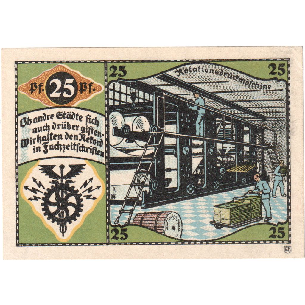 Deutschland, Possneck, 25 Pfennig, UNZ-