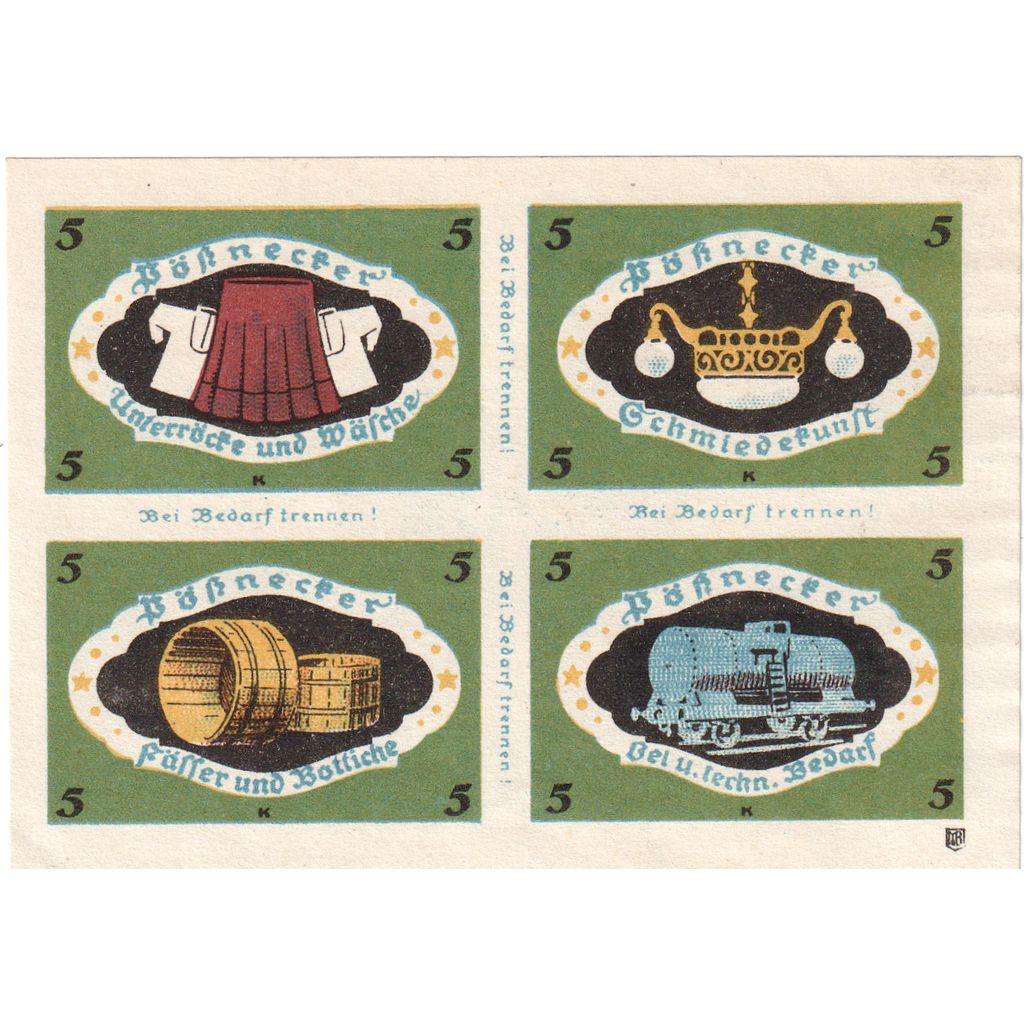 Deutschland, Possneck, 20 Pfennig, UNZ-