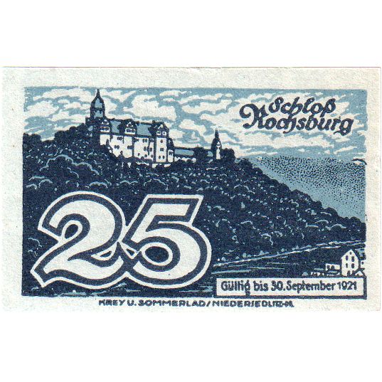 Germania, Rochlitz, 25 Pfennig, 1921-09-30, SPL