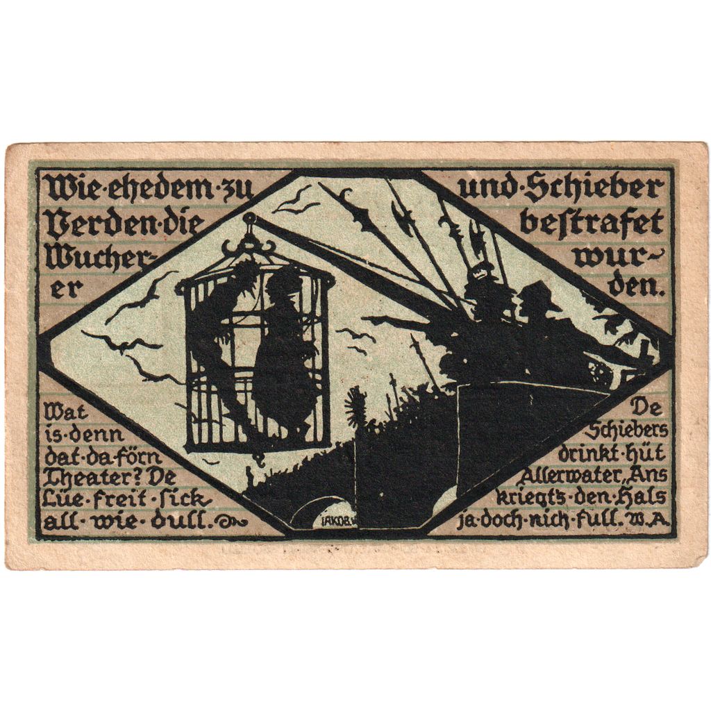 Germany, Verden, 50 Pfennig, 1923-01-01, AU(55-58)