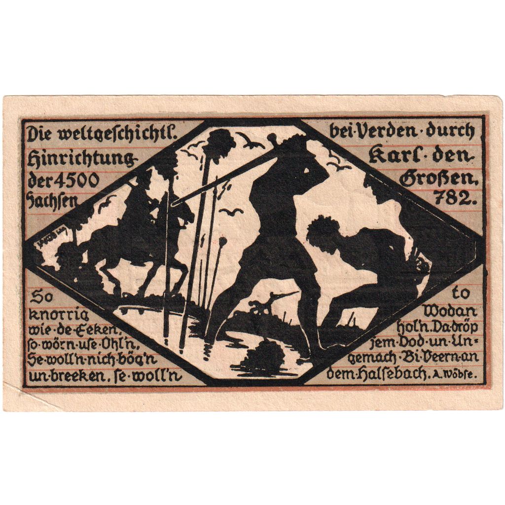Germany, Verden, 1 Mark, 1923-01-01, AU(55-58)
