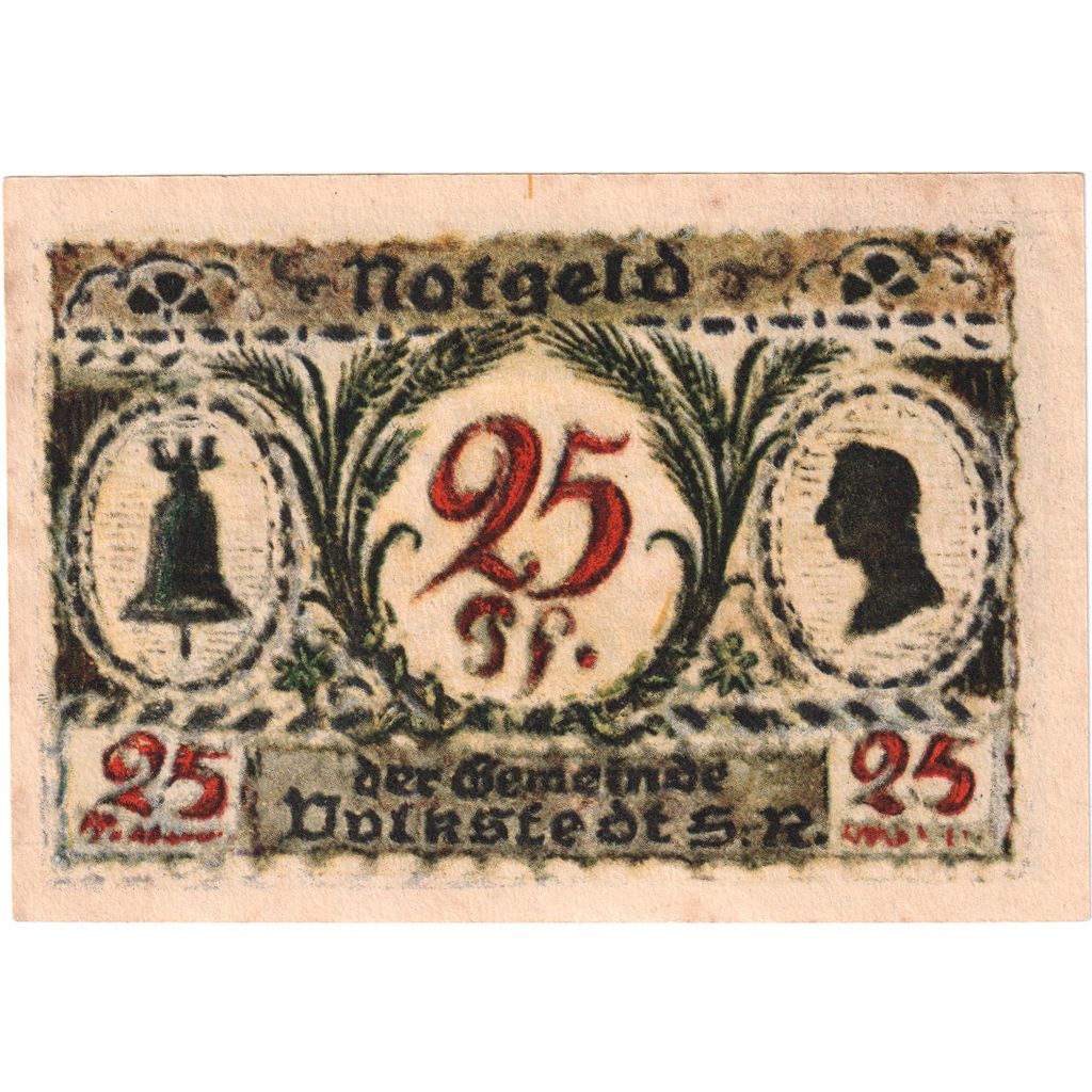 Germany, Volkstedt, 25 Pfennig, 1921-09-01, AU(55-58)