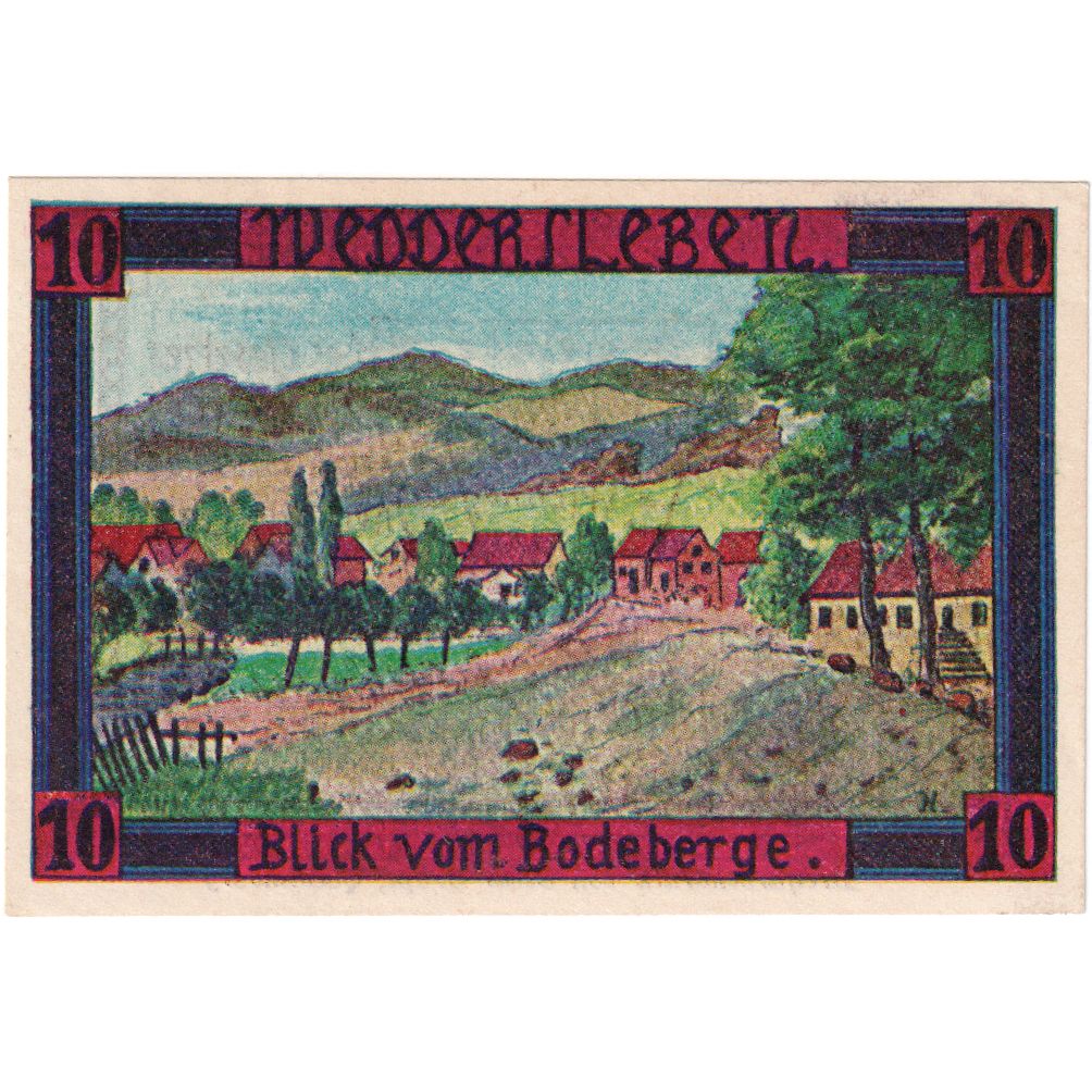 Alemania, Weddersleben, 10 Pfennig, 1921-07-01, SC