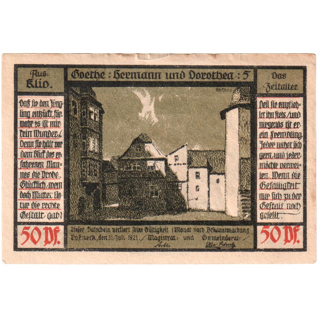 Deutschland, Possneck, 50 Pfennig, 1921-07-31, VZ