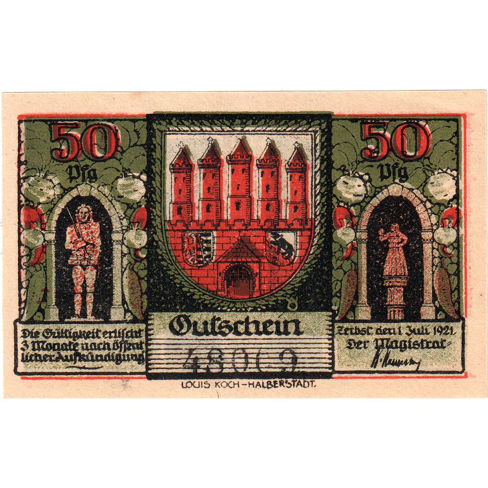 Deutschland, Zerbst, 50 Pfennig, 1921-07-01, UNZ-