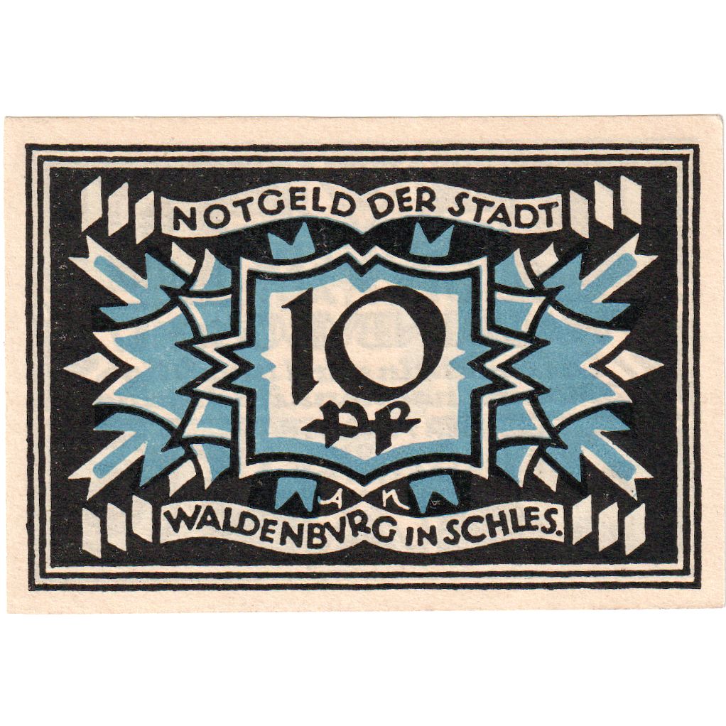 Deutschland, Waldenburg, 10 Pfennig, UNZ-