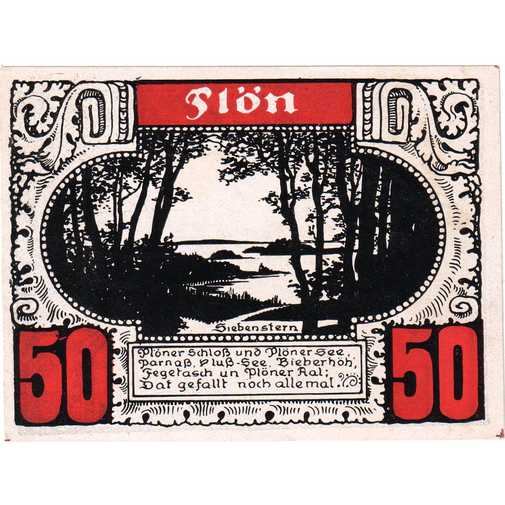 Niemcy, Plön, 50 Pfennig, UNC(63)