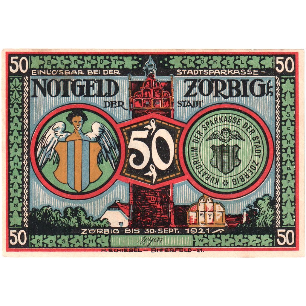 Alemania, Zörbig, 50 Pfennig, 1921-09-30, SC