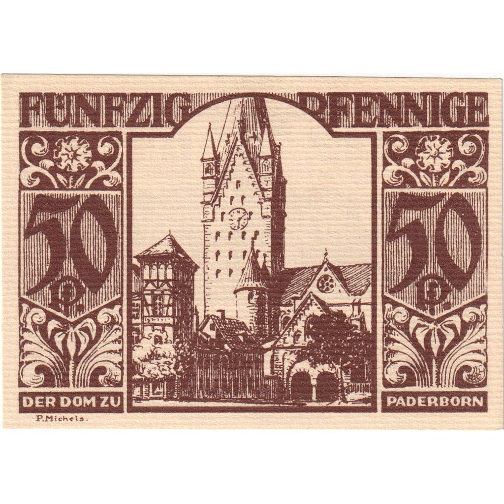 Deutschland, Paderborn, 50 Pfennig, 1921-11-10, UNZ-