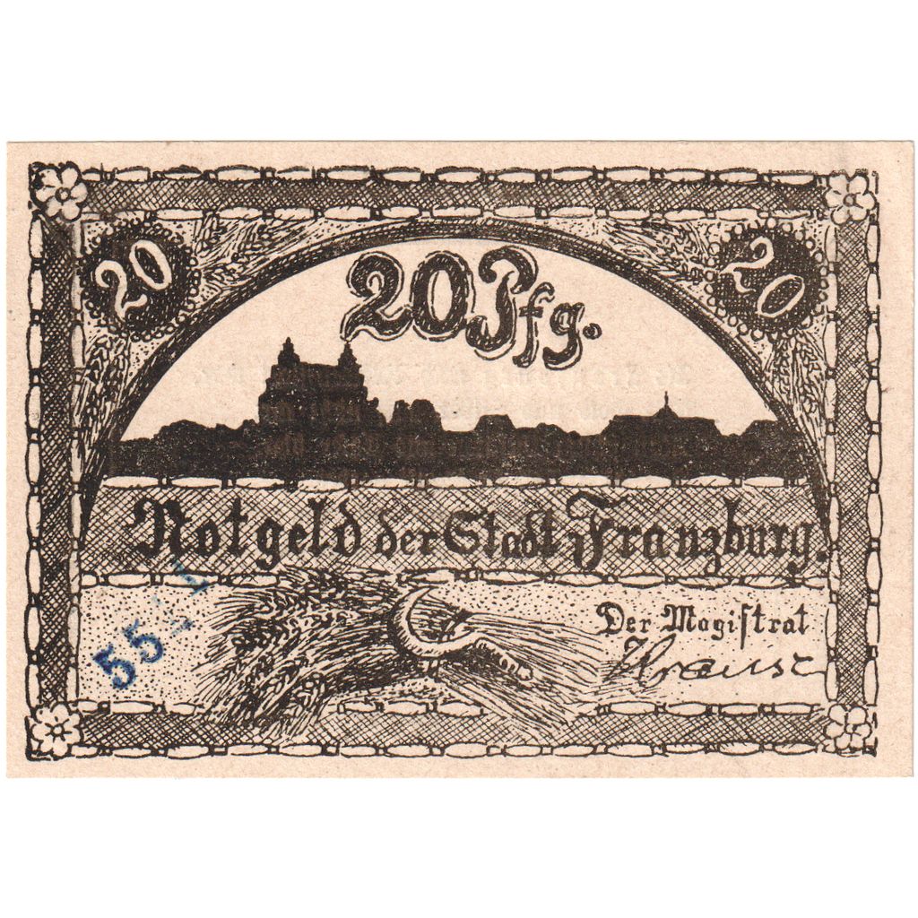 Niemcy, Franzburg, 20 Pfennig, UNC(63)