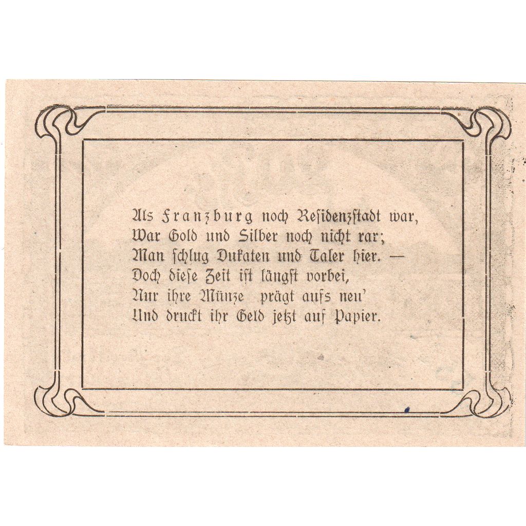 Niemcy, Franzburg, 20 Pfennig, UNC(63)