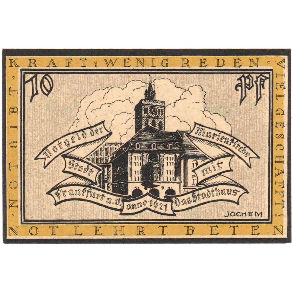 Alemanha, Frankfurt, 10 Pfennig, UNC(63)