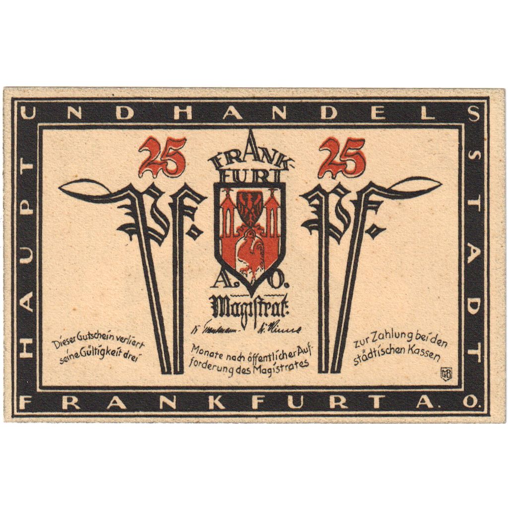 Duitsland, Frankfurt, 25 Pfennig, SPL