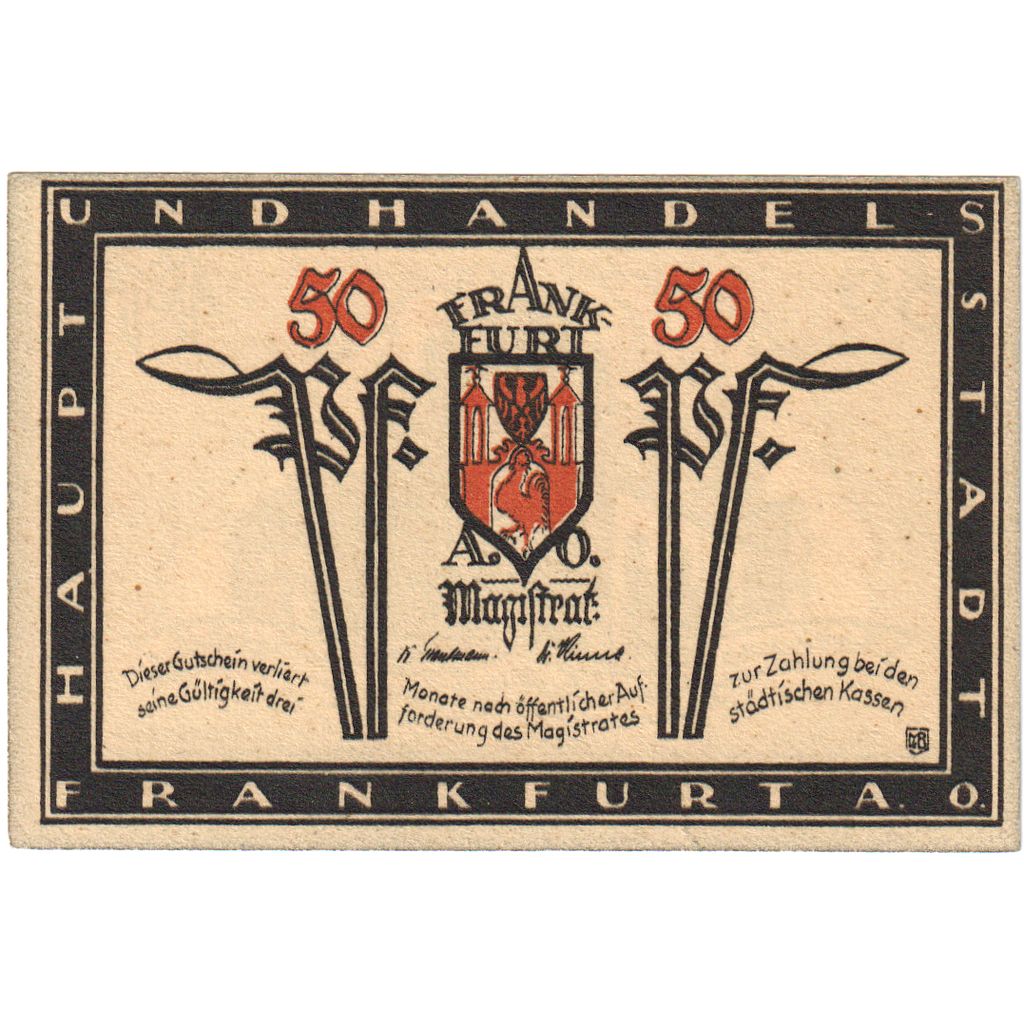 Alemania, Frankfurt, 50 Pfennig, SC