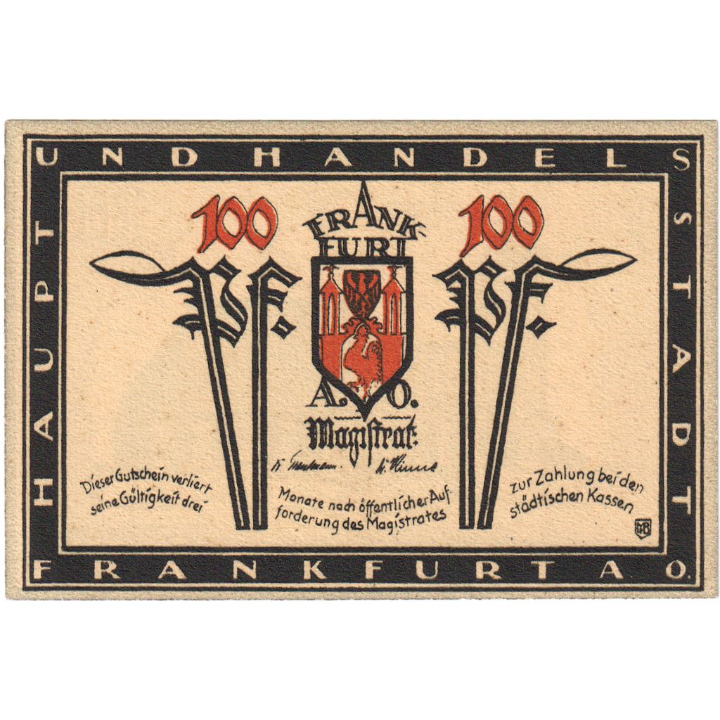 Alemania, Frankfurt, 100 Pfennig, SC