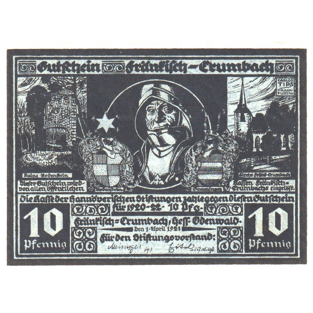 Alemania, Crumbach, 10 Pfennig, SC