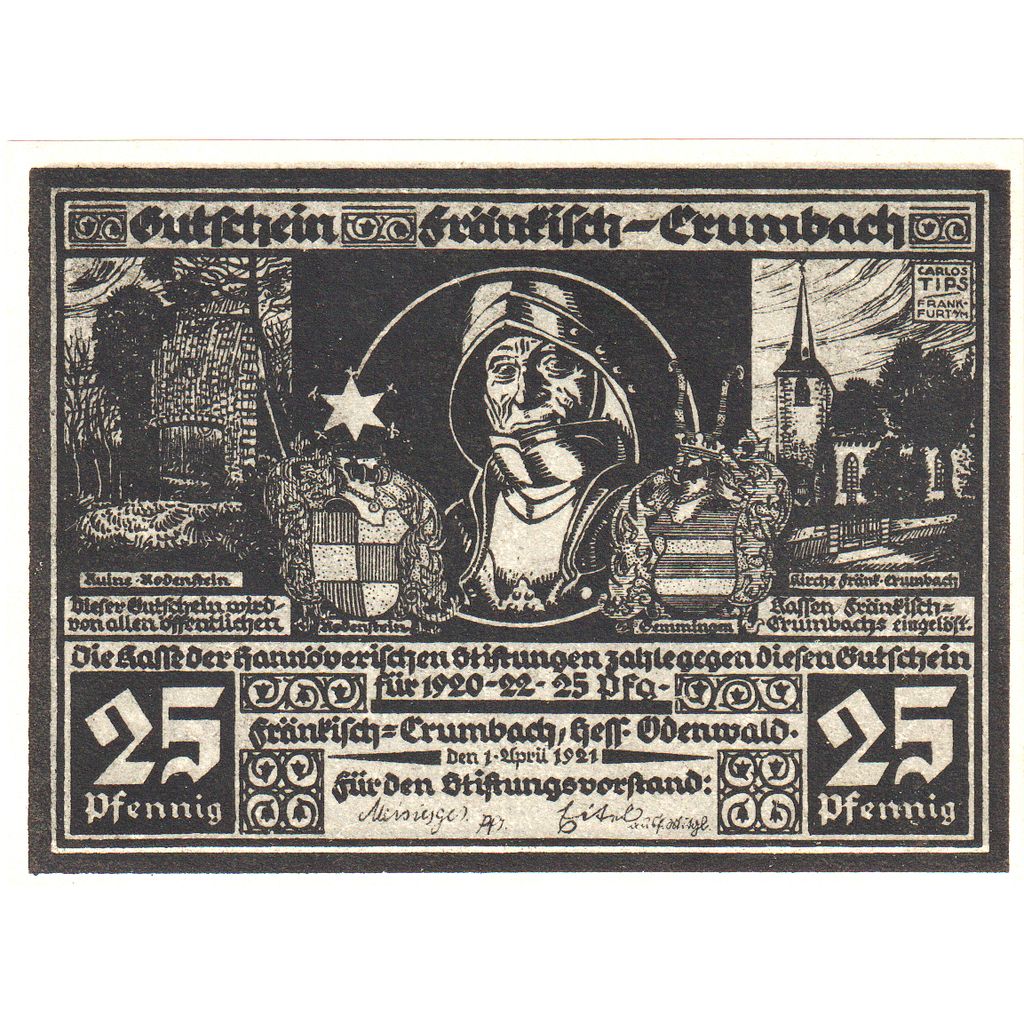 Deutschland, Crumbach, 25 Pfennig, UNZ-