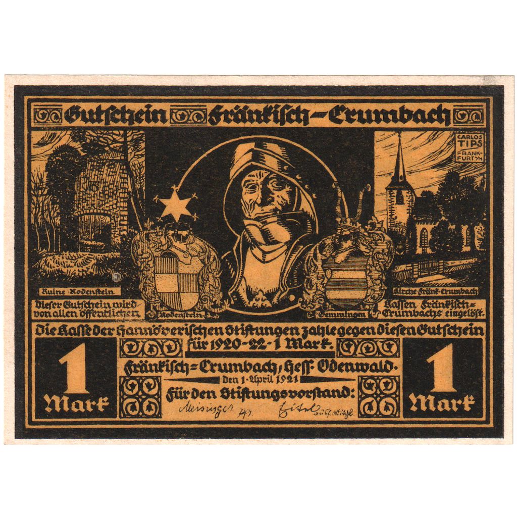 Alemania, Crumbach, 1 Mark, SC