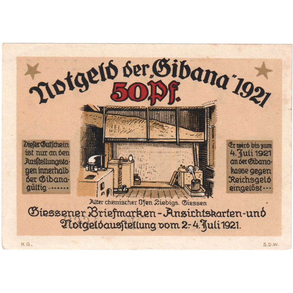 Allemagne, Giessen, 50 Pfennig, 1921-07-04, SUP