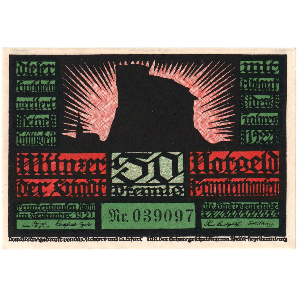 Alemania, Frankenhausen, 50 Pfennig, SC
