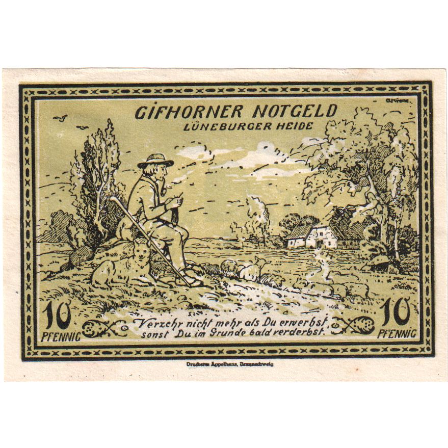Alemanha, Gifhorn, 10 Pfennig, 1921-06-01, UNC(63)