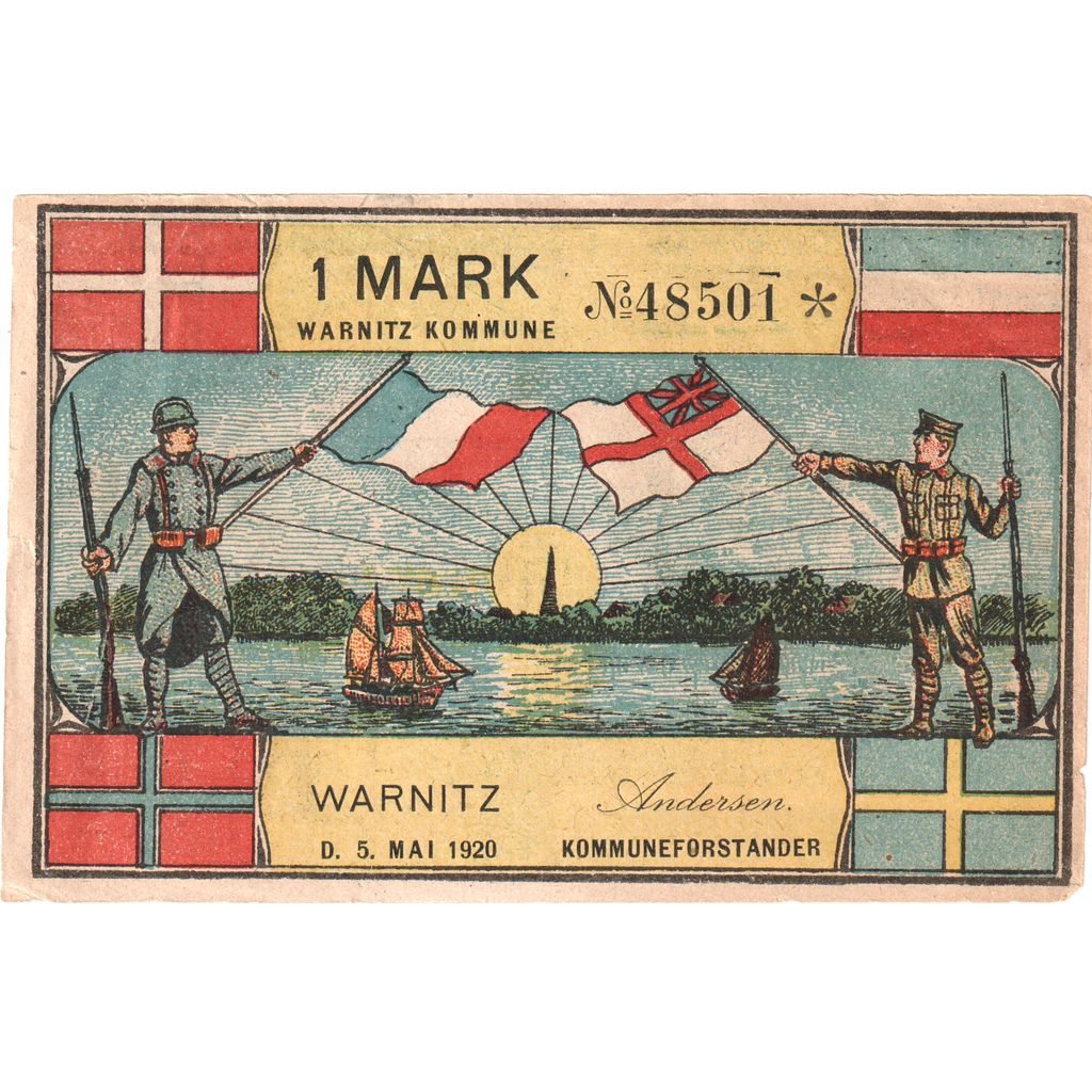 Niemcy, 1 Mark, Warnitz, VF(20-25)