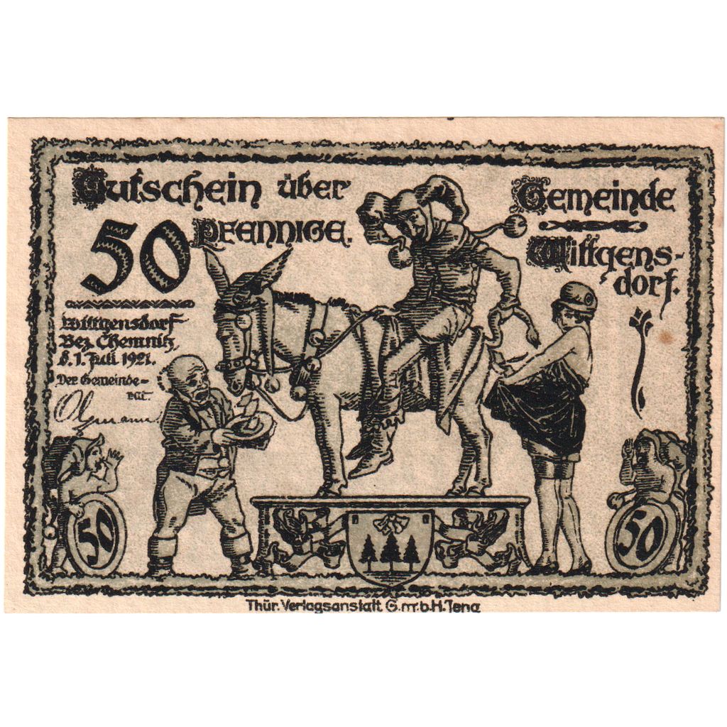 Alemania, Wittgensdorf, 50 Pfennig, 1921-07-01, SC