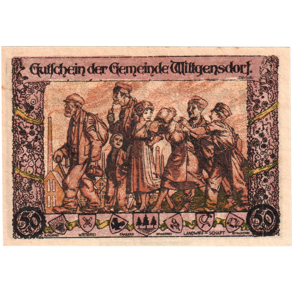 Alemania, Wittgensdorf, 50 Pfennig, 1921-07-01, SC