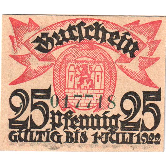 Niemcy, Wittingen, 25 Pfennig, 1922-07-01, UNC(63)
